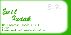 emil hudak business card